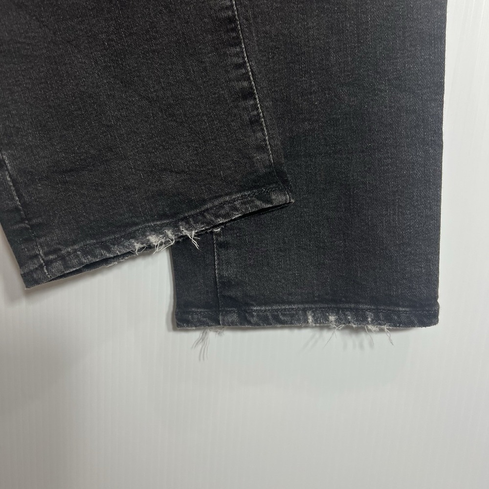 AG Saige High Waist Straight Leg Jeans Womens Size 27‎ Faded Black Gray - Picture 4 of 13